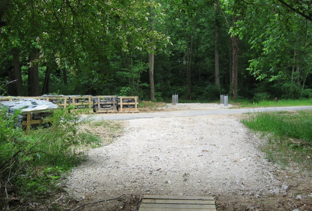 House Creek Trail structure in progress